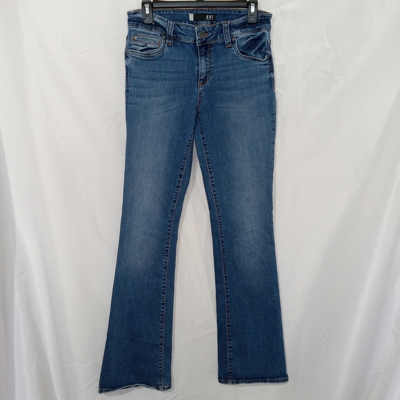 Kut from the Kloth Denim - KUT From The Kloth Natalie Bootcut Jeans Womens 6 Blue Mid Rise Stretch Flare